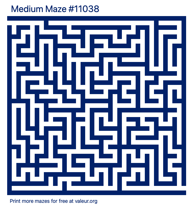 Free Printable Medium Maze number 11038