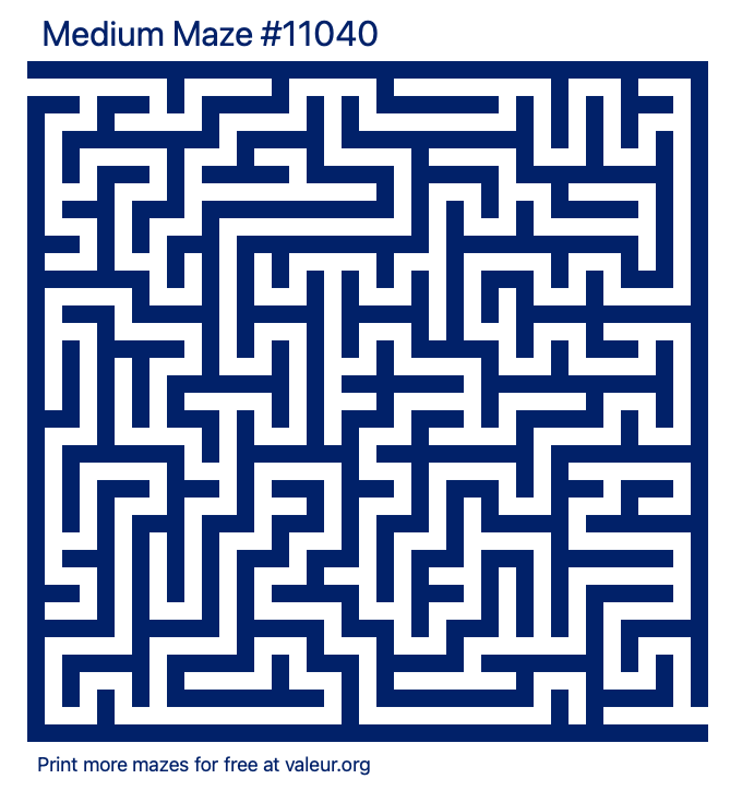 Free Printable Medium Maze number 11040