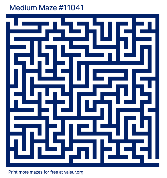 Free Printable Medium Maze number 11041
