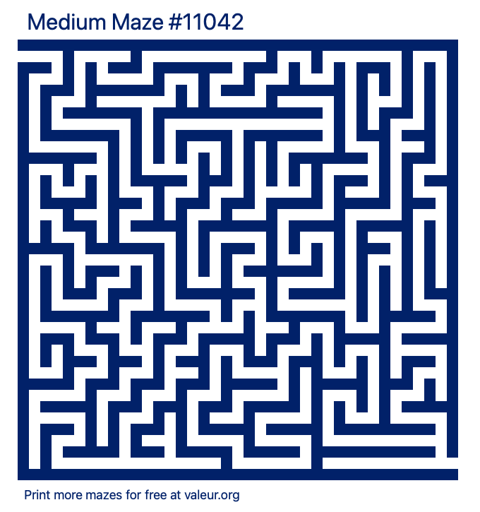 Free Printable Medium Maze number 11042