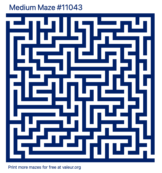 Free Printable Medium Maze number 11043