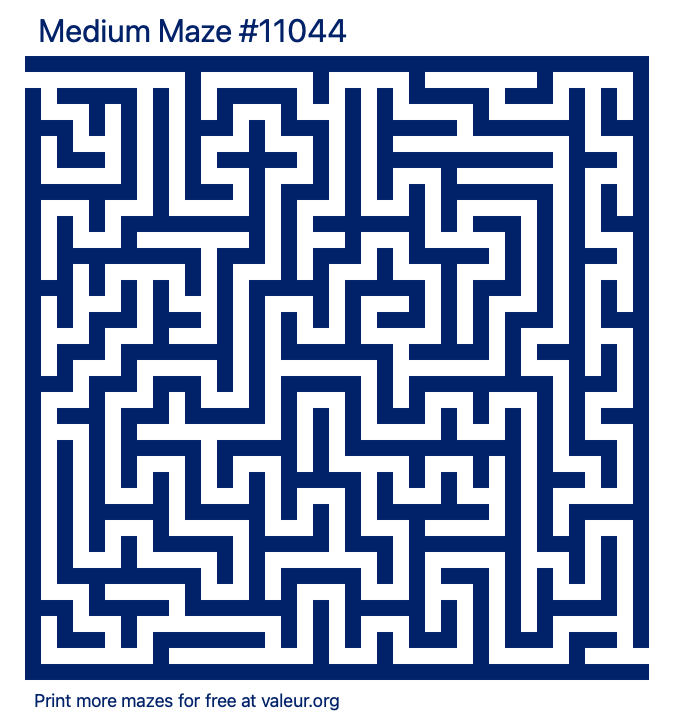 Free Printable Medium Maze number 11044