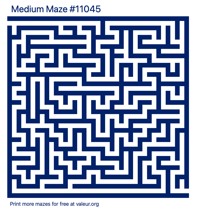 Free Printable Medium Maze number 11045