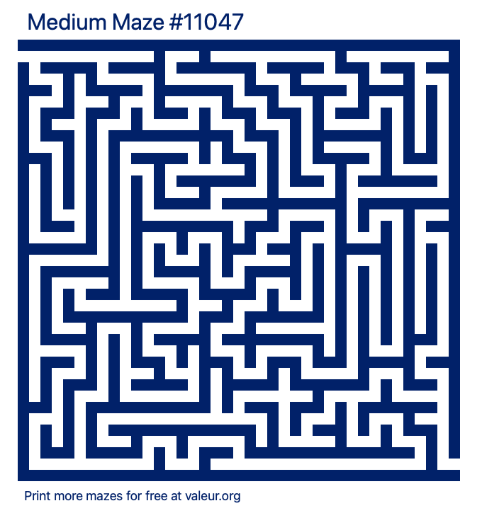 Free Printable Medium Maze number 11047