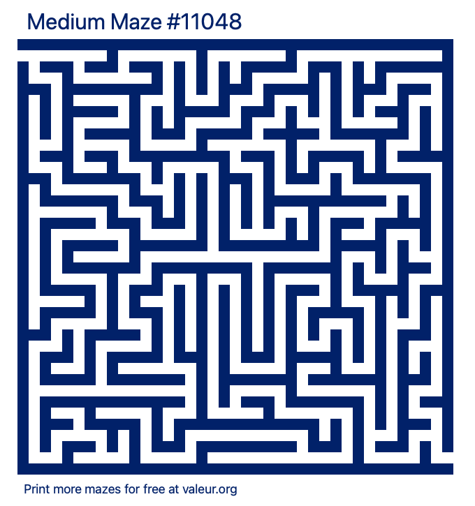Free Printable Medium Maze number 11048