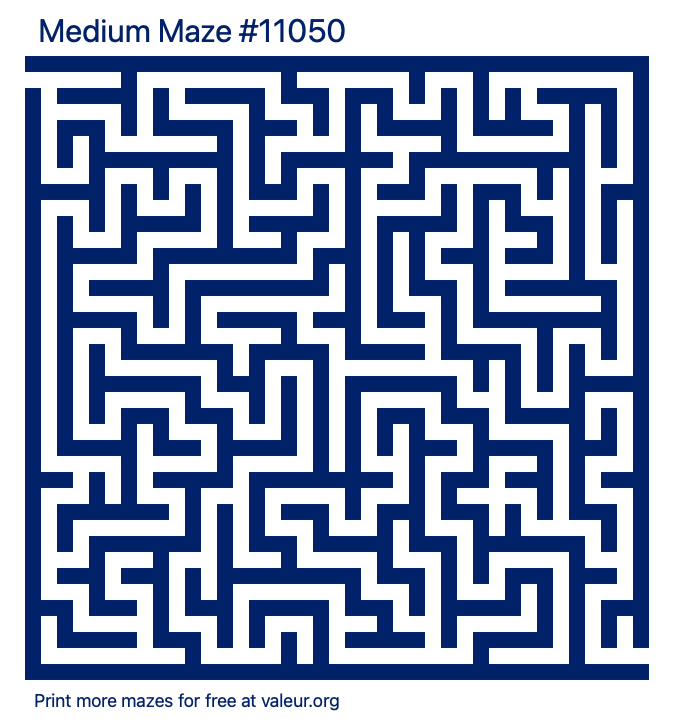 Free Printable Medium Maze number 11050