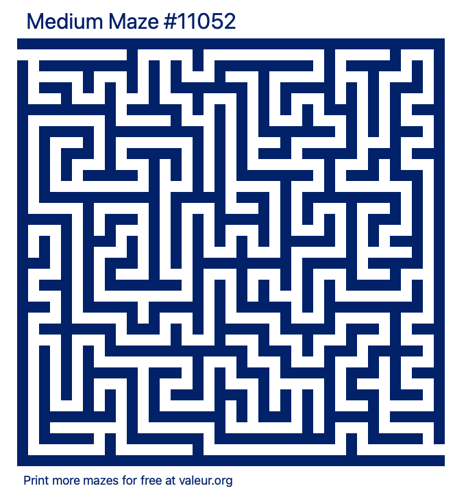 Free Printable Medium Maze number 11052