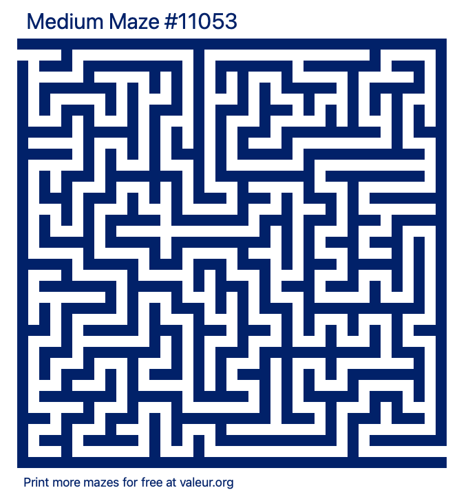 Free Printable Medium Maze number 11053