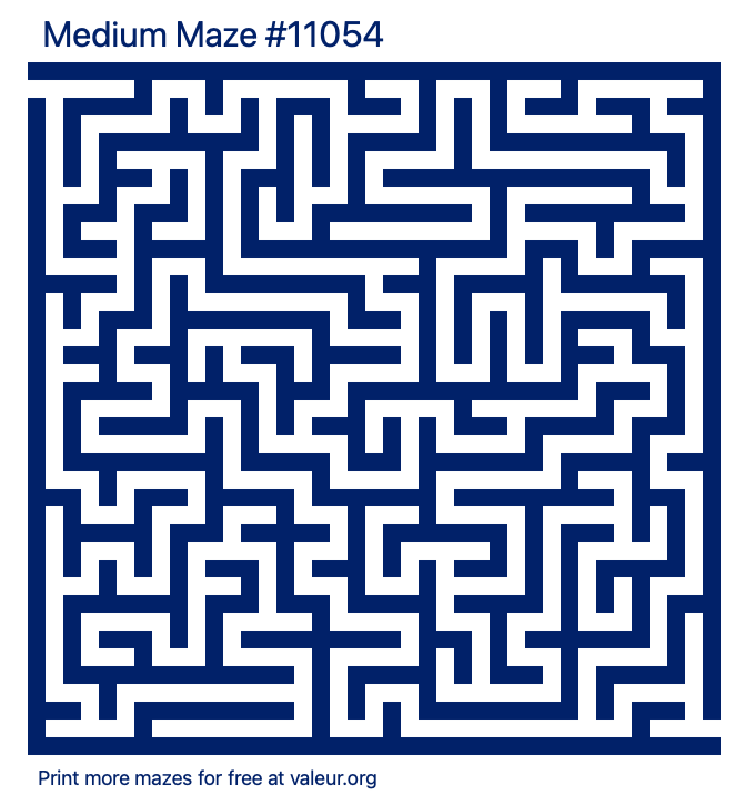 Free Printable Medium Maze number 11054