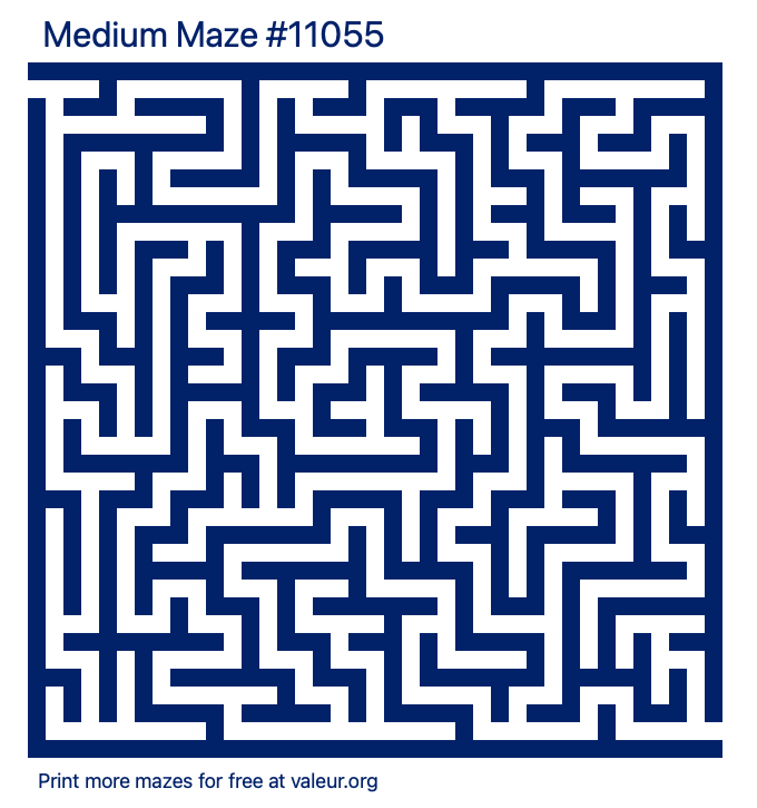 Free Printable Medium Maze number 11055