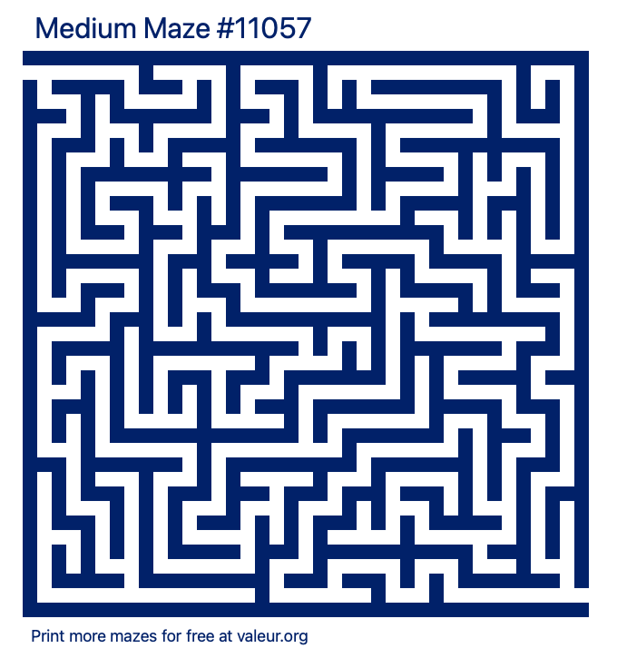 Free Printable Medium Maze number 11057