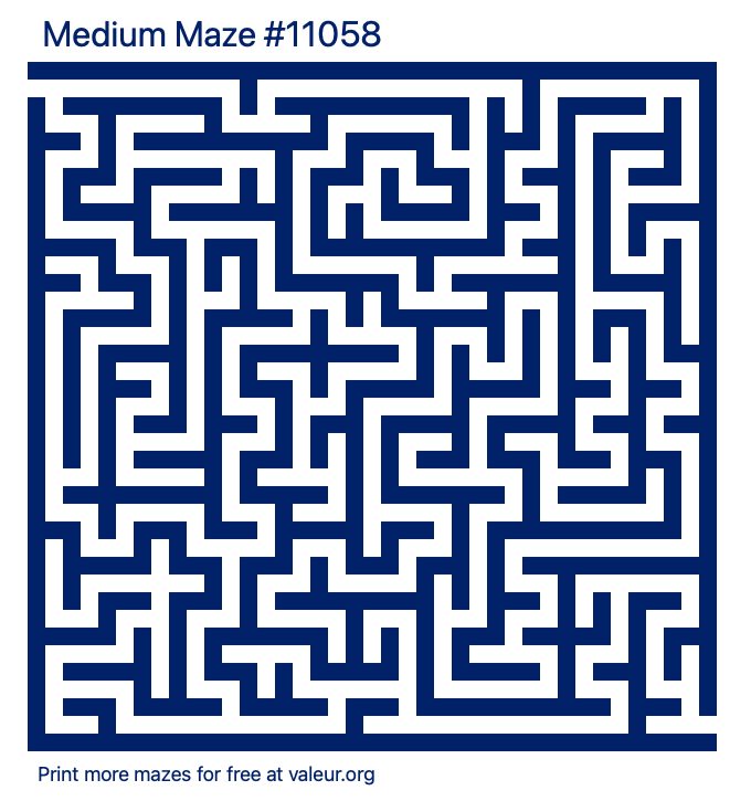 Free Printable Medium Maze number 11058