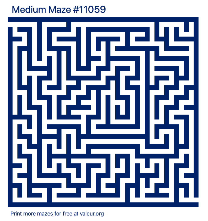 Free Printable Medium Maze number 11059