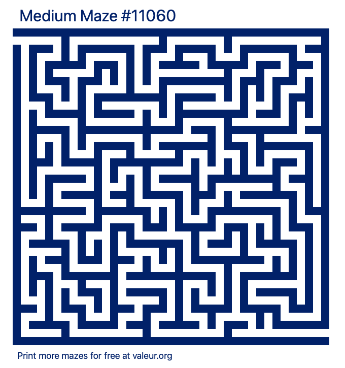 Free Printable Medium Maze number 11060