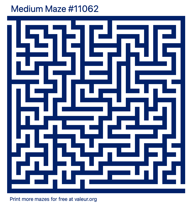 Free Printable Medium Maze number 11062