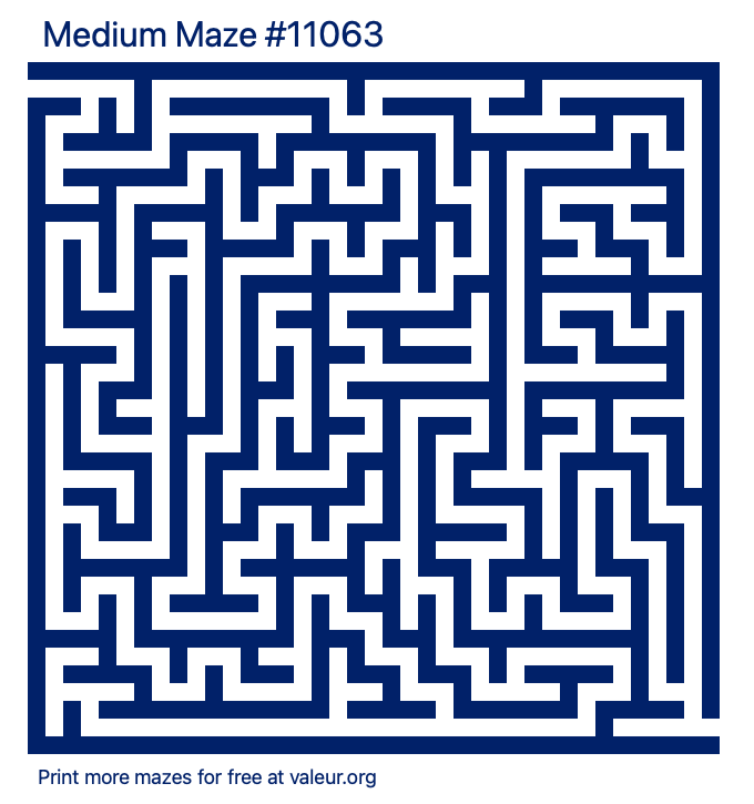 Free Printable Medium Maze number 11063