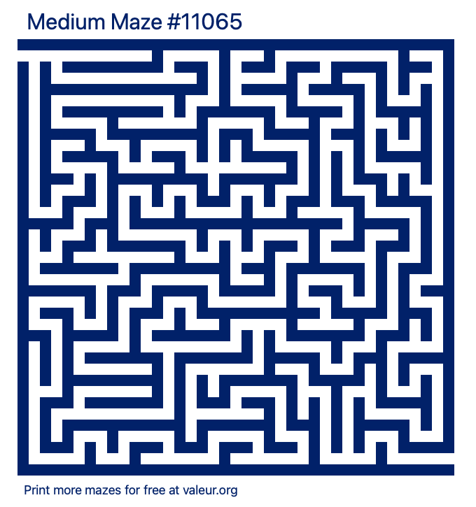 Free Printable Medium Maze number 11065