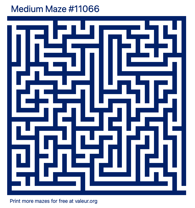 Free Printable Medium Maze number 11066