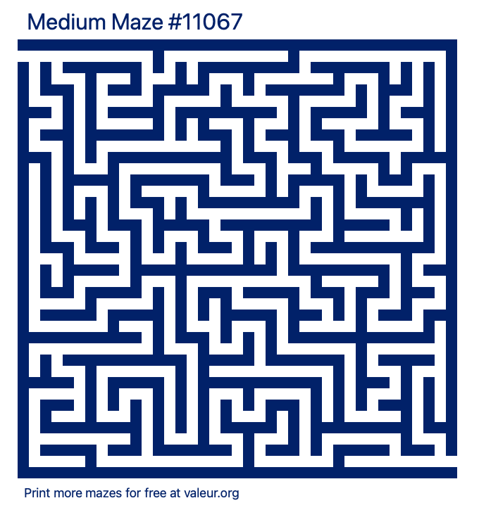 Free Printable Medium Maze number 11067