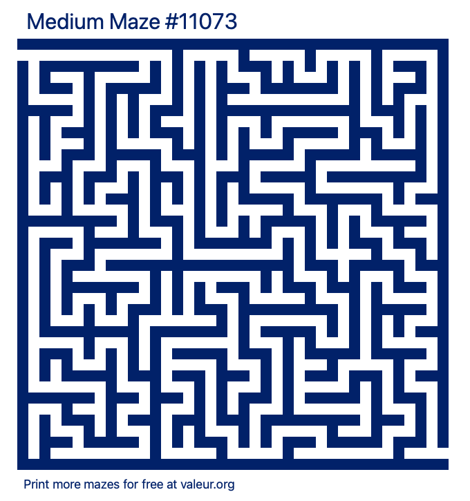 Free Printable Medium Maze number 11073