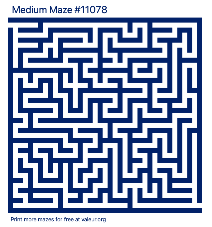 Free Printable Medium Maze number 11078