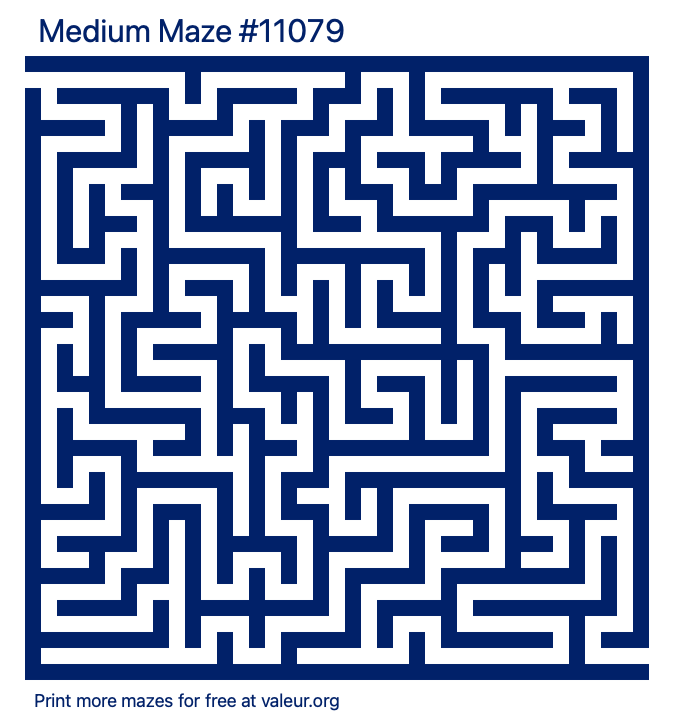 Free Printable Medium Maze number 11079