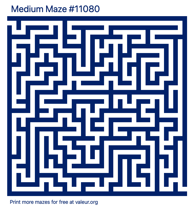 Free Printable Medium Maze number 11080