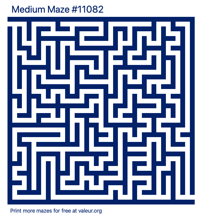 Free Printable Medium Maze number 11082