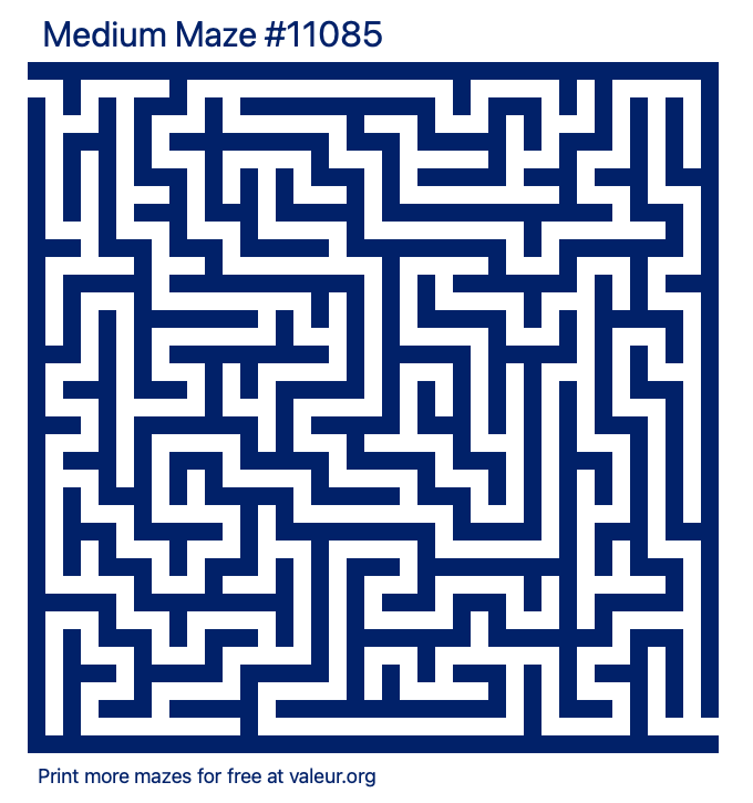 Free Printable Medium Maze number 11085