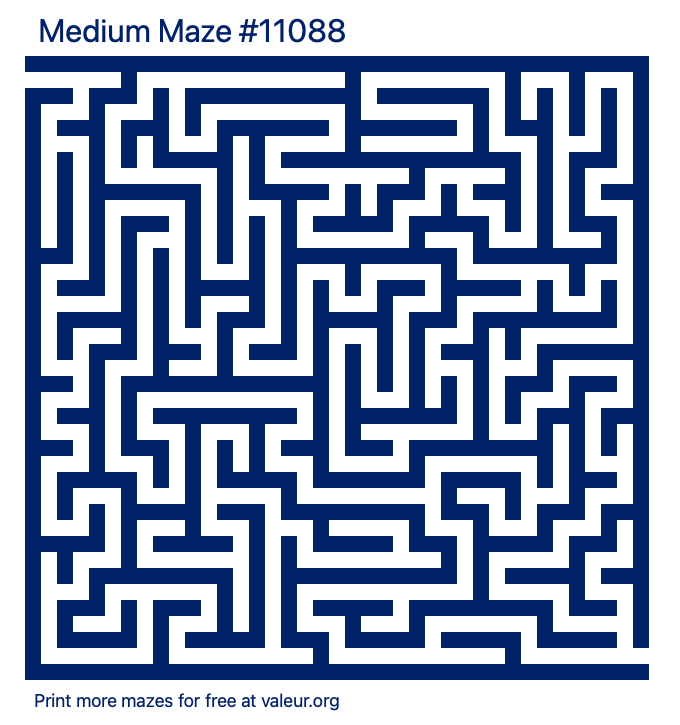 Free Printable Medium Maze number 11088