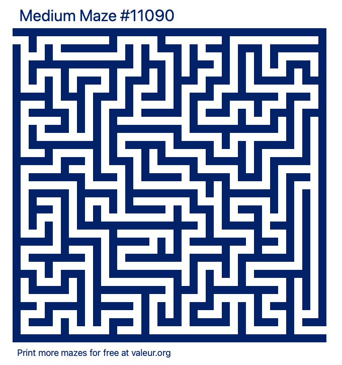 Free Printable Medium Maze number 11090