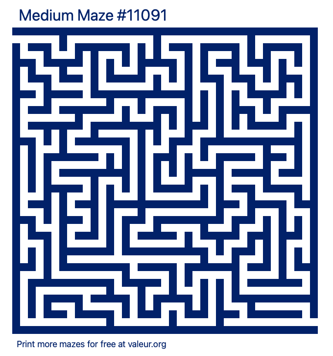 Free Printable Medium Maze number 11091