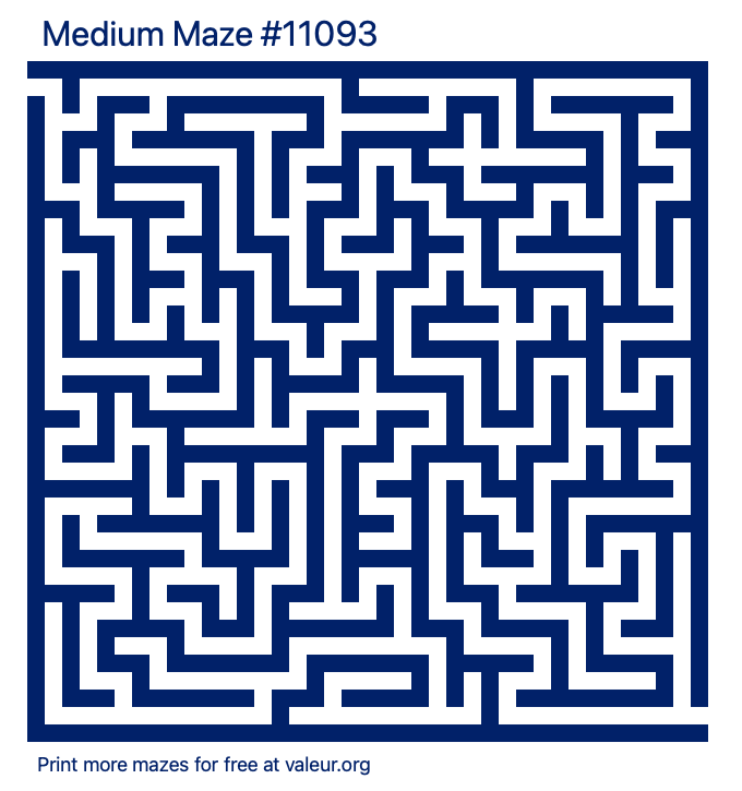 Free Printable Medium Maze number 11093