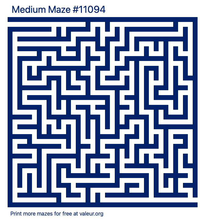 Free Printable Medium Maze number 11094