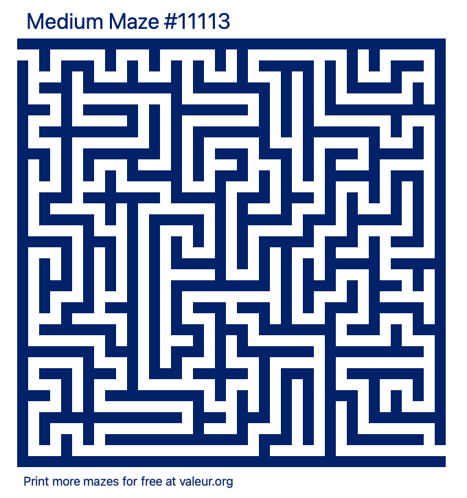 Free Printable Medium Maze number 11113
