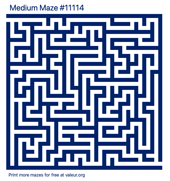 Free Printable Medium Maze number 11114