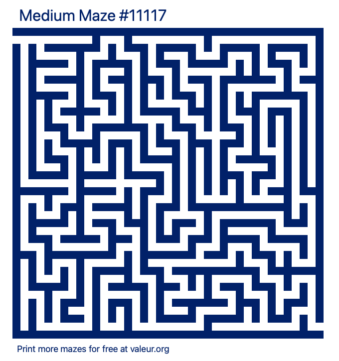 Free Printable Medium Maze number 11117