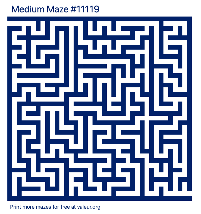 Free Printable Medium Maze number 11119