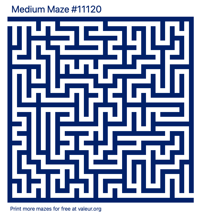 Free Printable Medium Maze number 11120