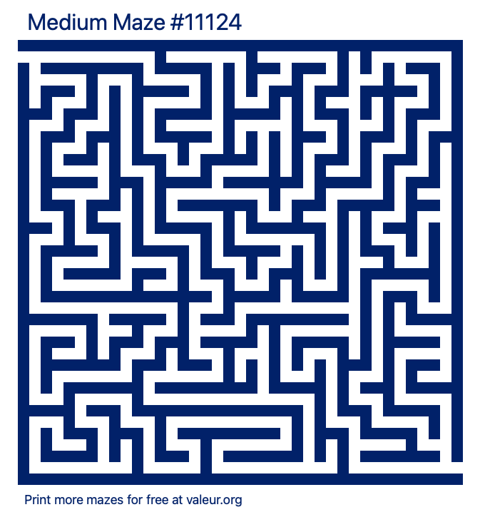 Free Printable Medium Maze number 11124