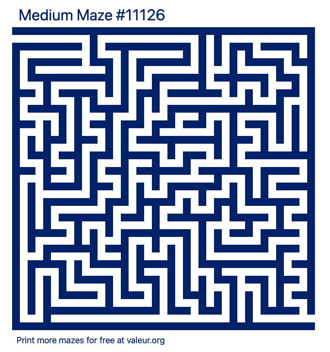 Free Printable Medium Maze number 11126