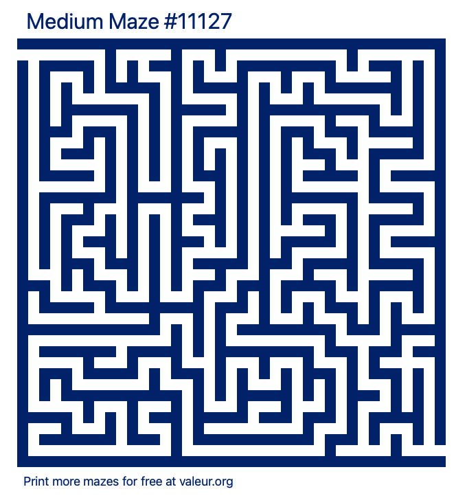 Free Printable Medium Maze number 11127
