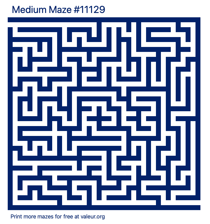 Free Printable Medium Maze number 11129
