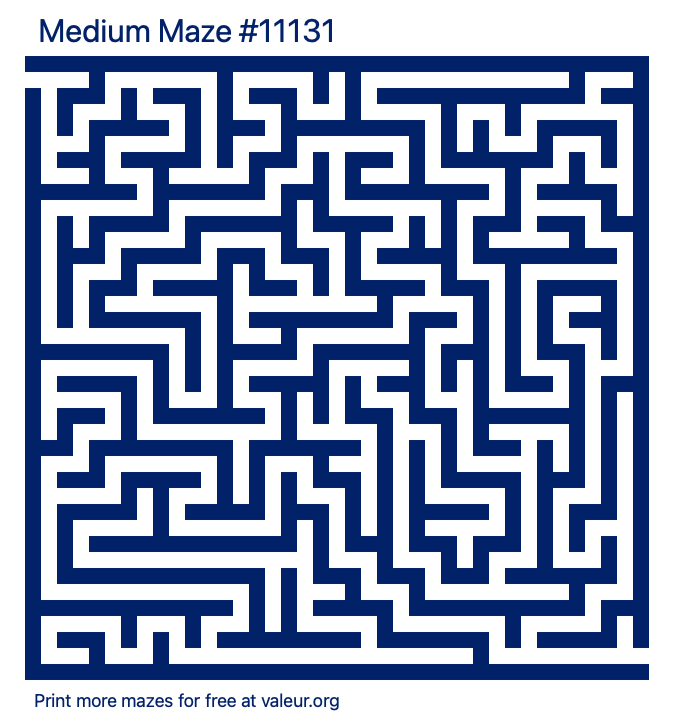 Free Printable Medium Maze number 11131
