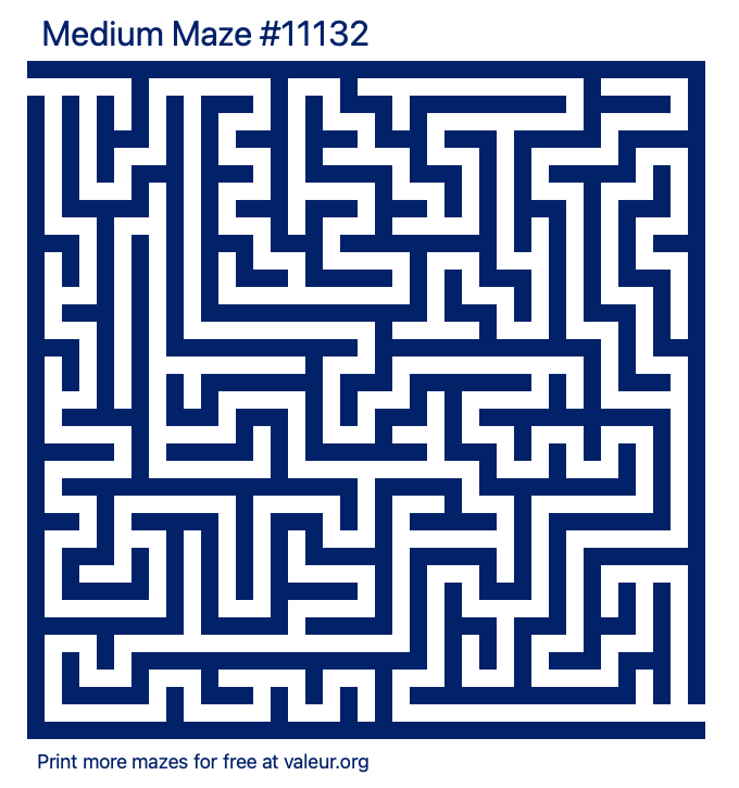 Free Printable Medium Maze number 11132