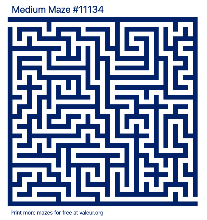 Free Printable Medium Maze number 11134
