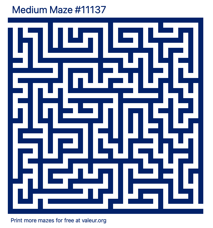 Free Printable Medium Maze number 11137