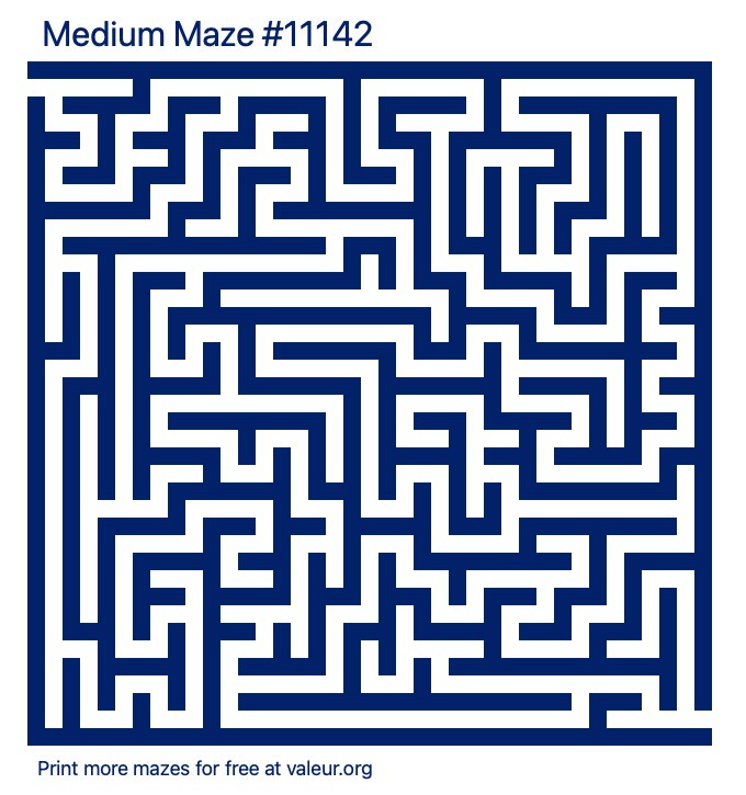 Free Printable Medium Maze number 11142