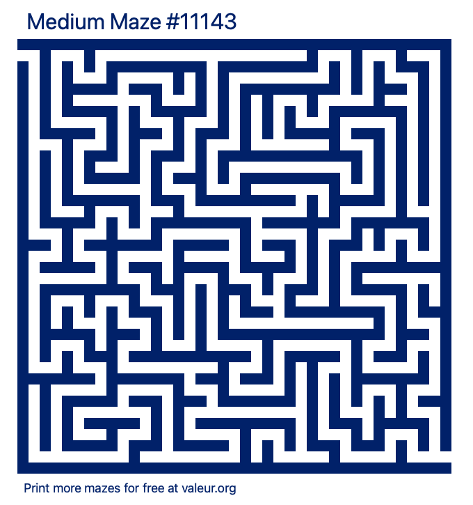 Free Printable Medium Maze number 11143
