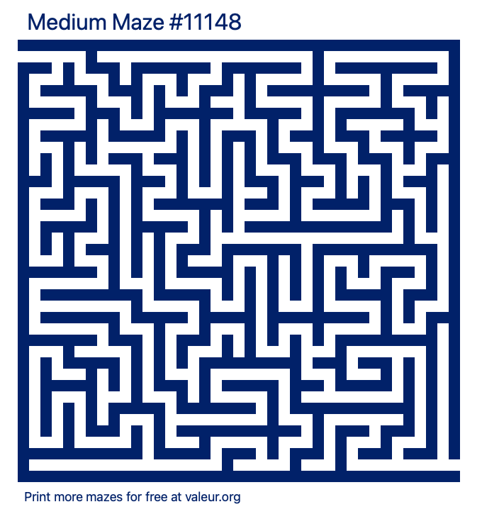 Free Printable Medium Maze number 11148